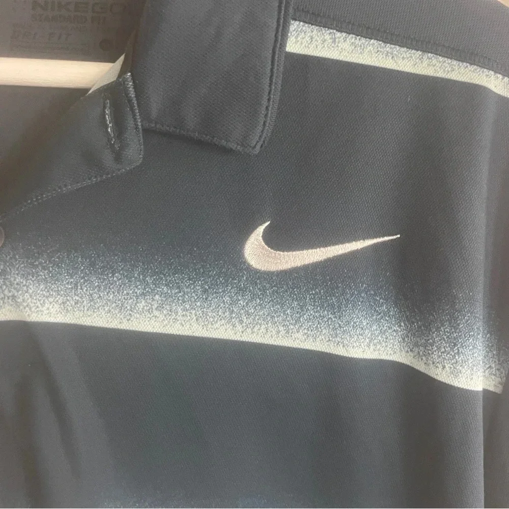Nike Golf Dri-Fit Polo Shirt Mens Size XL Green Stripes